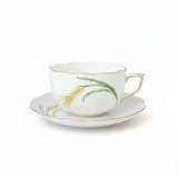 Yellow Tulip 15 Piece Tea Set Hand Painted 24K Gold Accents