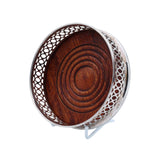 Bottle Coaster Pierced Silver Plated