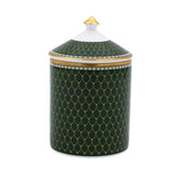 Antler Trellis Dark Green & Gold Scottish Pine Lidded Candle