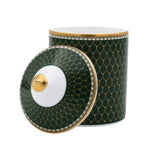 Antler Trellis Dark Green & Gold Scottish Pine Lidded Candle