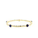 Cabochon Deep Cobalt Gold Bangle