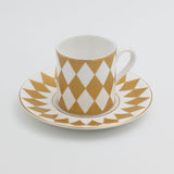 Parterre Gold Coffee Cup & Saucer Set of 6