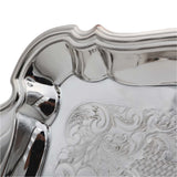 Silver-Plated Serving Tray with Chased Centre