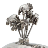 Hippo Silver Cocktail Picks