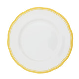 Yellow Border Audley Scalloped Dinner Plate