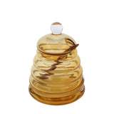 Honeycomb Honey Jar & Spoon