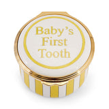 Baby's First Tooth Yellow Enamel Box