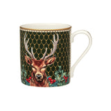 Antler Trellis & Stag Green Mug