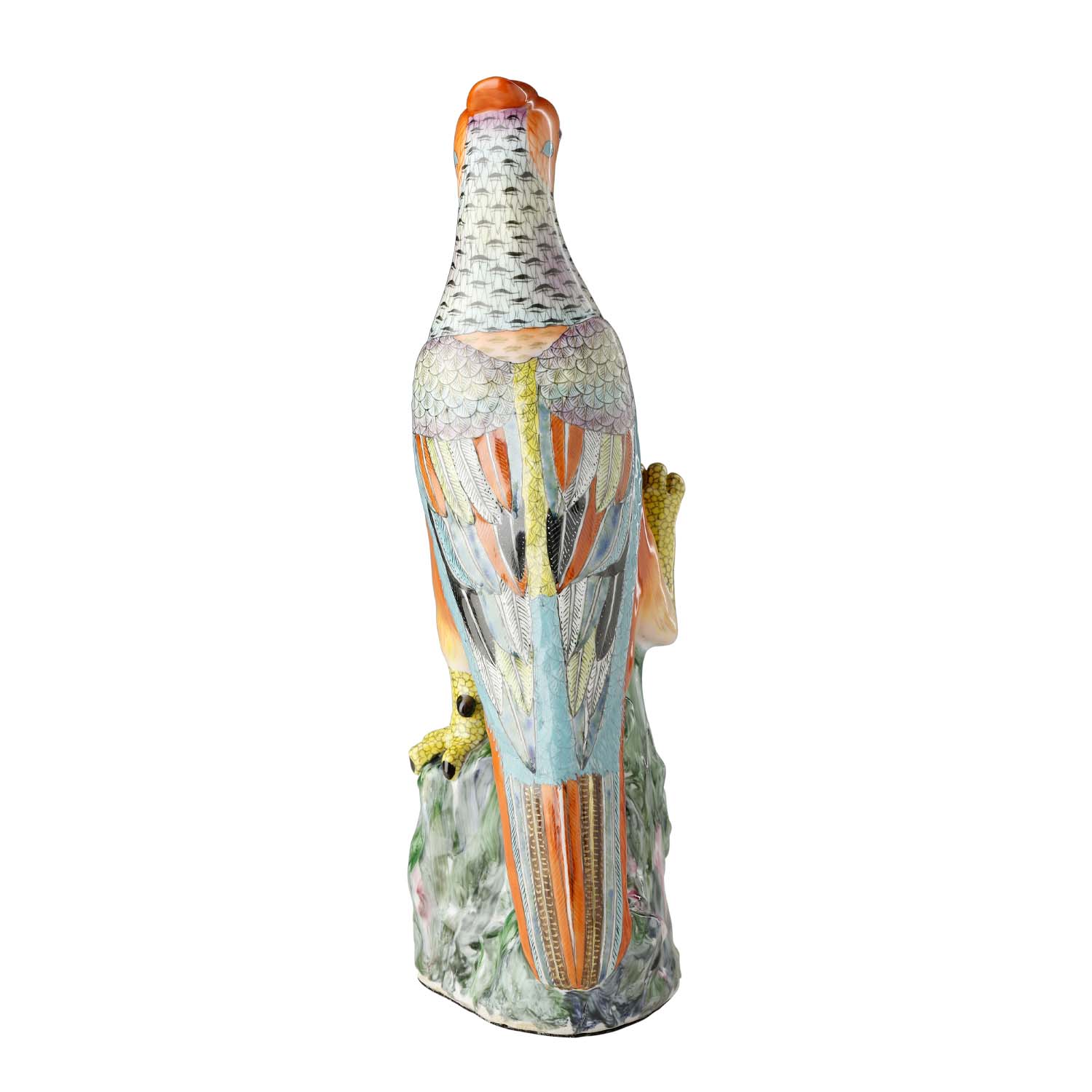 de Gournay parrot figurine from behind