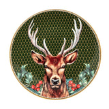 Antler Trellis Green & Stag Side Plate 8"