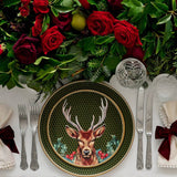 Antler Trellis Green & Stag Side Plate 8"