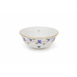 Purple Garland Cornflowers Katori Bowl Hand Painted 24K Gold Rim 11 cm