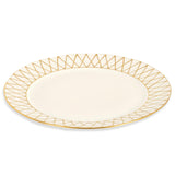 Babos White And Gold Serving Plate