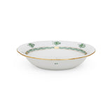 Apponyi Green Serving Bowl Hand Painted 24K Gold Rim 25 cm