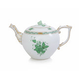 Apponyi Green Tea Pot Hand Painted 24K Gold Accents 1.25L