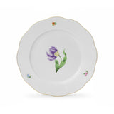 Purple Parrot Tulip Dinner Plate Hand Painted 24K Gold Rim 28 cm