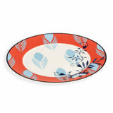 Bloomy Red Feather Side Plate