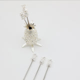 Silver Pineapple Cocktail Picks