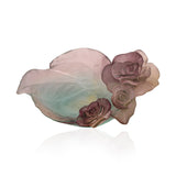 Rose Passion Green & Pink Small Crystal Bowl