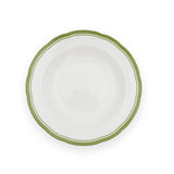 Green Border Audley Scalloped Rim Soup Bowl 9"