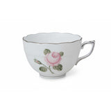 Vienna Rose Grande Tea Cup Hand Painted Platinum Accents 300 ml
