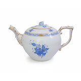 Apponyi Blue Tea Pot Hand Painted 24K Gold Accents 1.25L