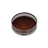 Bottle Coaster Pierced Silver Plated