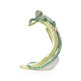 Lizard On Leaf Figurine