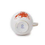Apponyi Rust Tea Cup Hand Painted 24K Gold Accents 200 ml