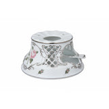 Vienna Rose Grande Tea Stove Hand Painted Platinum Accents