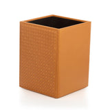 Leather Woven Waste Bin