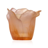 Tulip Amber Candle Crystal Holder