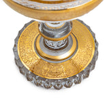 Felicia Romantic Vase Footed 35Cm Gold Finish