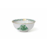 Apponyi Green Katori Bowl Hand Painted 24K Gold Rim 11 cm