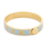 Agama Sparkle Forget Me Not & Clear Golden Hinged Bangle