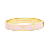 Bee Pink Golden Hinged Bangle 1cm
