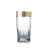 Romantic Crystal Highball Tumbler 350 ml with 24K Gold Accents