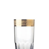 Romantic Crystal Highball Tumbler 350 ml with 24K Gold Accents