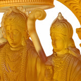 Ram Darbar Fine Crystal Topaz Sculpture - 20 Cm