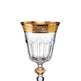 Romantic Crystal White Wine Glass 170 ml with 24K Gold Accent
