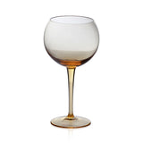 Medium Snifter Plain Topaz Moon Face