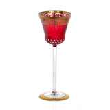 Thistle Coloured Hock Ruby Wine Glass