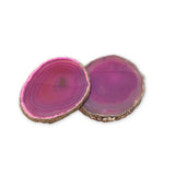 Anna N.Y Lumino Coasters: Fuchsia/Silver Set of 4