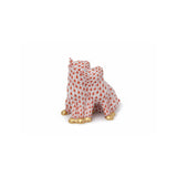 Two Kittens Figurine Hand Painted 24K Gold Accents