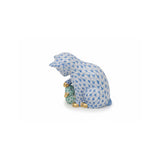 Kitten & Duckling Figurine Hand Painted 24K Gold Accents