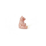 Baby Bear Sitting Figurine Hand Painted 24K Gold Accents