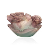 Rose Passion Green & Pink Small Crystal Bowl