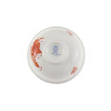 Apponyi Rust Katori Bowl Hand Painted 24K Gold Rim 11 cm