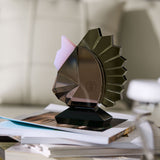 Horse Hand Cut Crystal Bookend