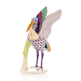 Stork With Baby Fishnet Figurine